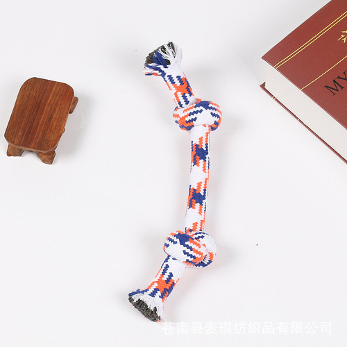 Pet toy dog ​​teeth grinding resistant double knot custom-made interactive pet dog toy manufacturer for young, medium and large dogs