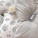 French Hepburn Style Pure Cotton Four-piece Set High-grade Pure Cotton Black and White Sketch Flower Quilt Cover Cotton Lace Bedding