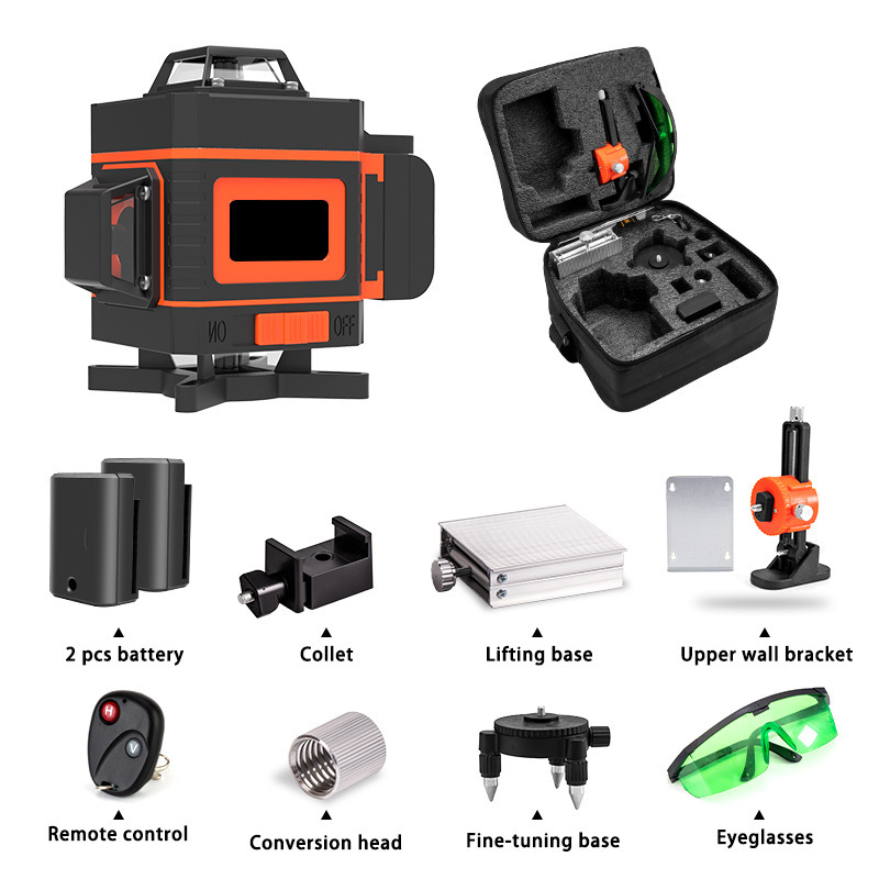 Hilda Nivel 16 línea 4D nivel verde de alta precisión línea automática colocación piso azulejo piso etiqueta de la pared pegatina