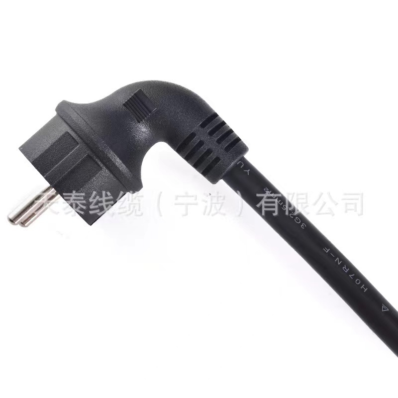 欧规ＴＰＵ电源线带热敏电阻16A三芯欧标插头线 新能源汽车充电线