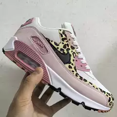 Air Max 90 Retro Vintage Air Cushion Sneakers Leopard Print Casual Running Shoes