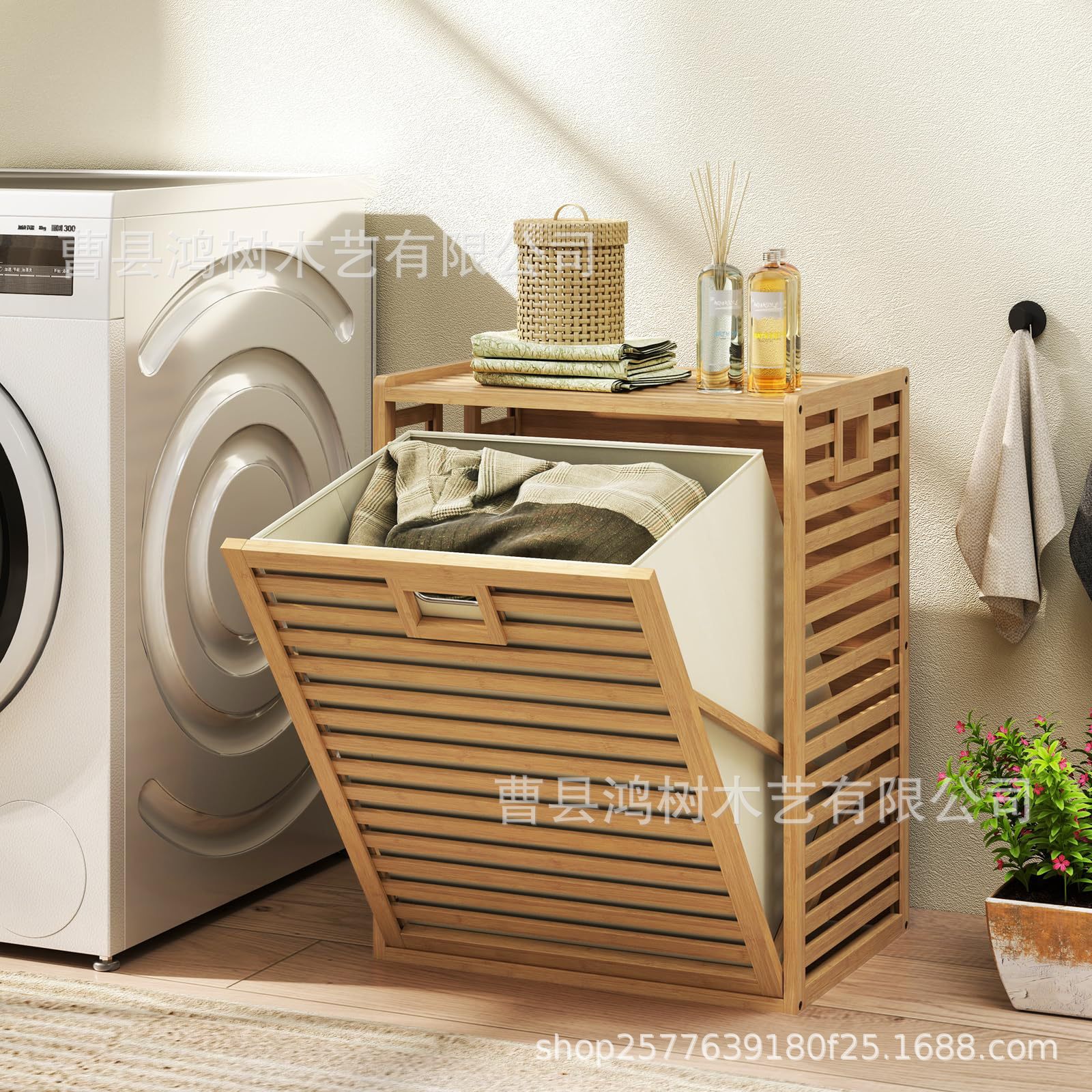 Bamboo Dirty Clothes Basket, Tilted Wooden Dirty Clothes Basket, Wooden Dirty Clothes Basket, Wooden Dirty Clothes Basket, Bathroom Dirty Clothes Storage Basket