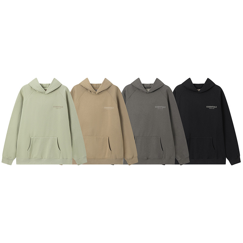 FEAR OF GOD Western and Eastern Trend Brand Essentials Reflective Small Label Fleece FOG Autumn and Winter Men and Women Hooded Sweatshirt