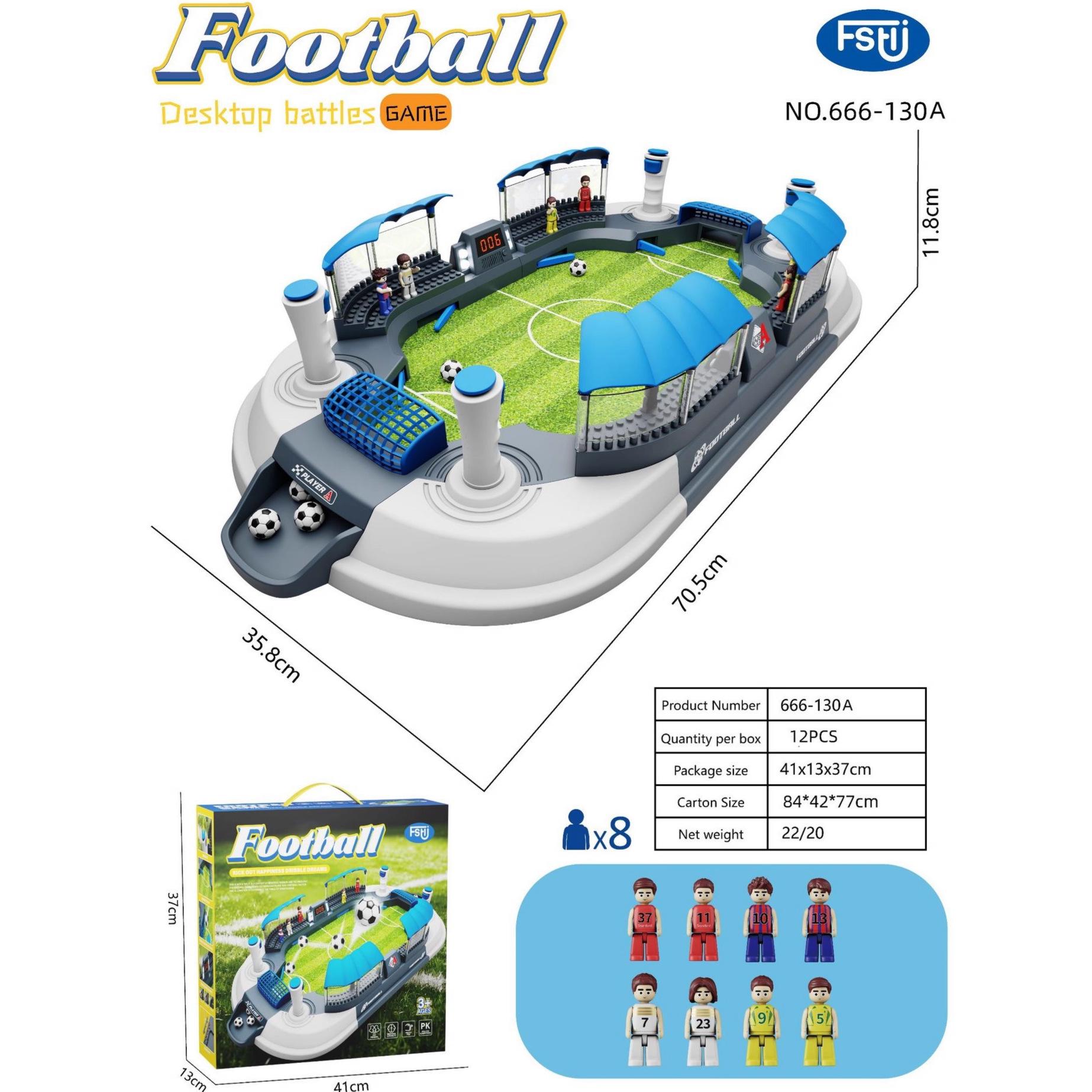 跨境新品桌上足球台桌面游戏亲子互动玩具电子计分足球场玩具批发