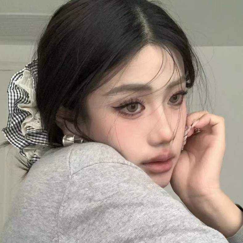 french heavy industry special-interest design lace cut-out ruffles large intestine hair ring large girl summer mori cute fairy beautiful