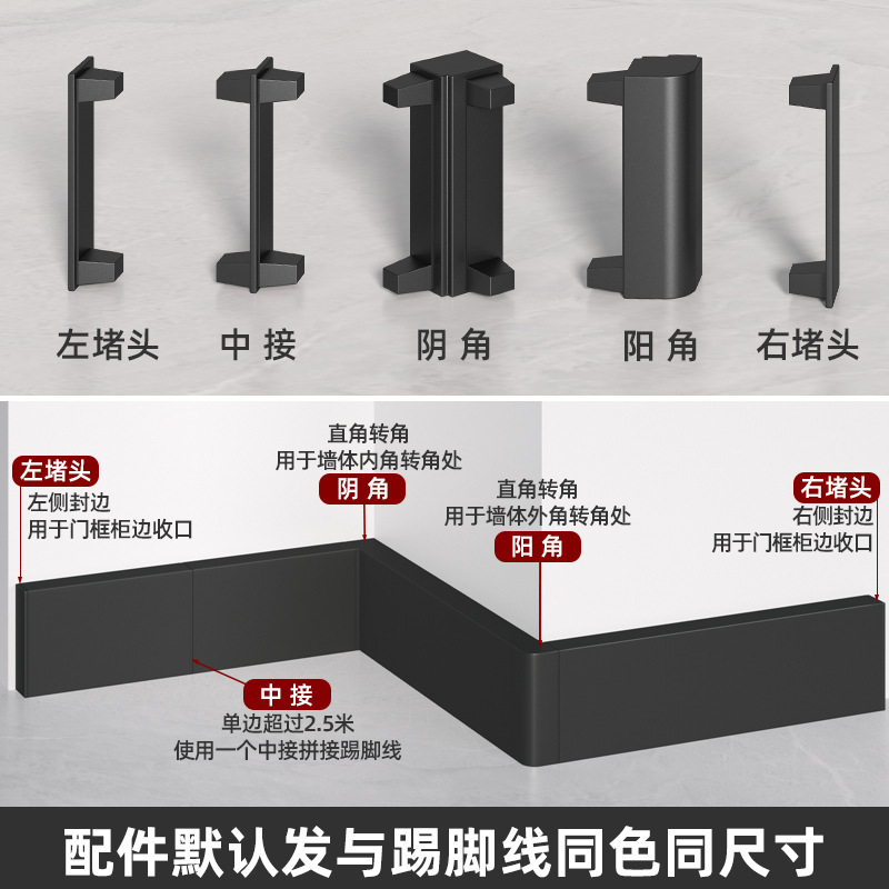 Línea de anclaje de aleación de aluminio extremadamente estrecha 2cm / 3cm invisibles sin trazas metálicas mínimas líneas de anclaje incrustadas línea de anclaje image 13