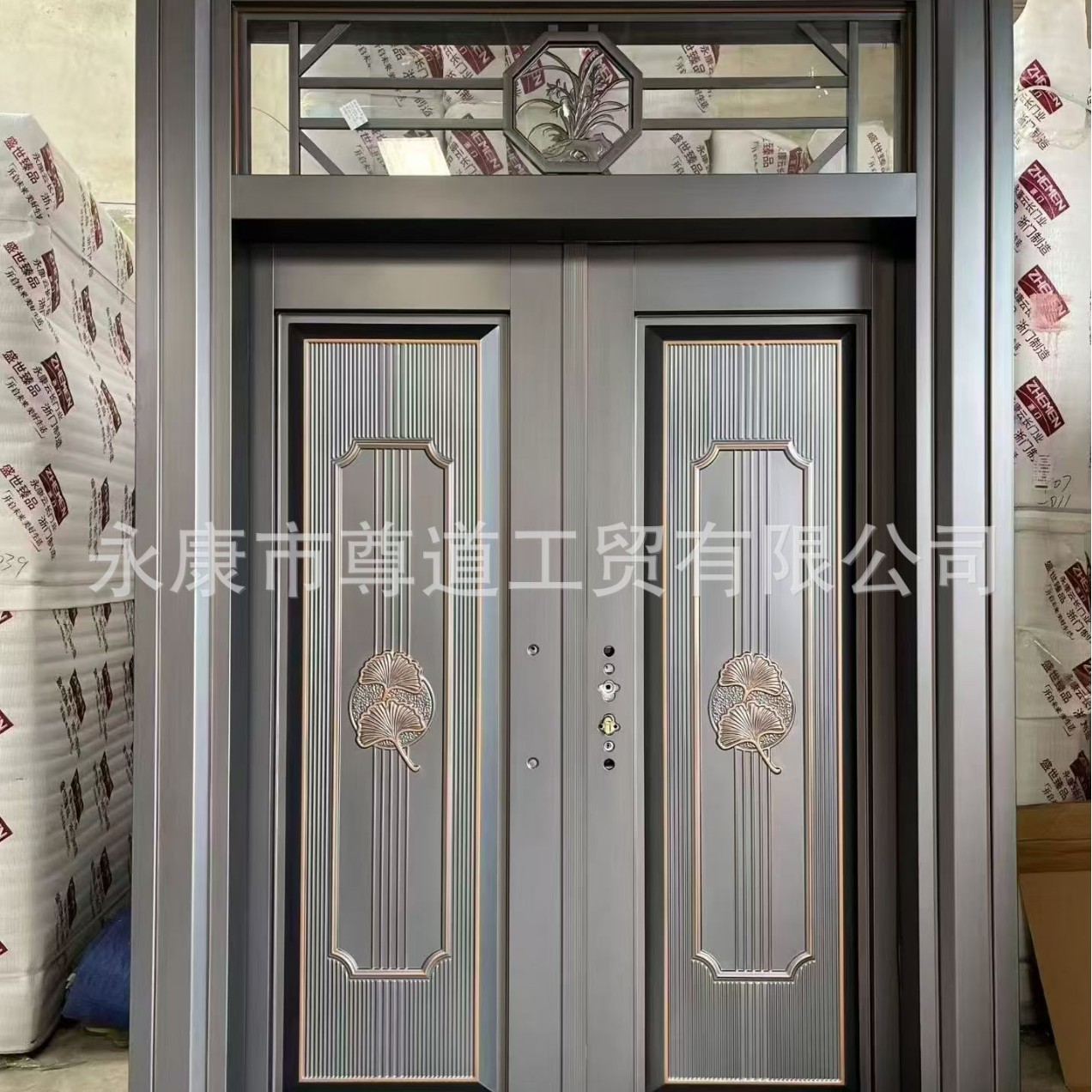 批发湖北石首锌镁合金大门洪湖甲级入户大门监利农村双开大门