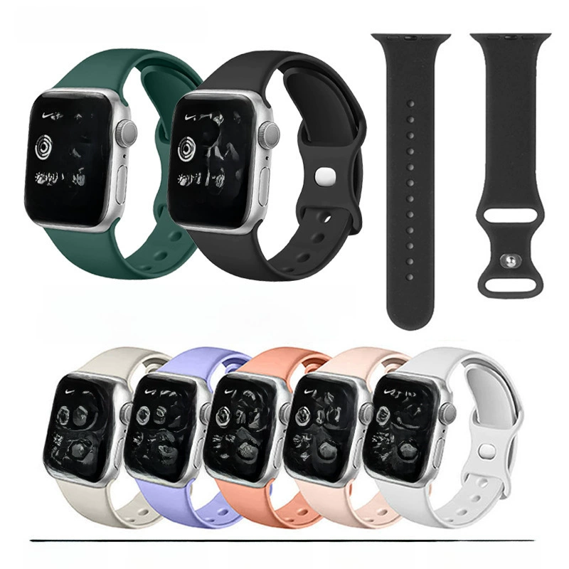 Совместимый кожаный ремешок для Apple iWatch силиконовый ремешок monochrome Applewatch ремешок восьмизначный замок