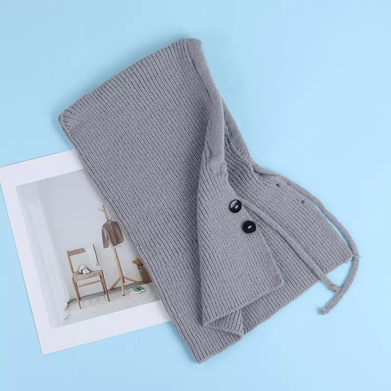 女冬季毛线针织帽帽子围脖一体显脸小护耳韩国巴拉克拉法帽子保暖