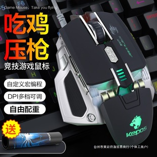 Copus Mechanical Mouse for Gaming, Silent Wired Recoil Control, Macro-Enabled, Suitable for Desktop and Laptop Computers