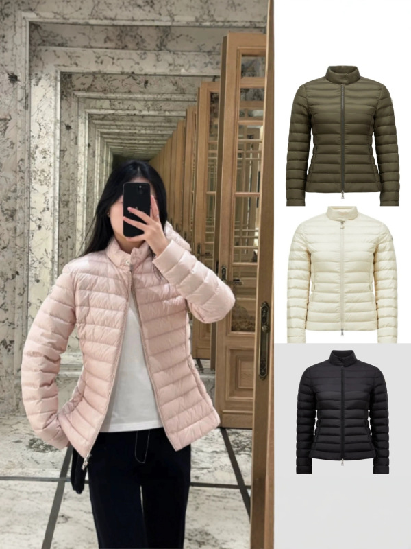 蒙家25ss M家新款Igelle短款收腰简约立领拉链闭合修身羽绒服外套|undefined