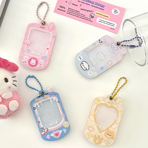 Original cute mobile phone puppy 1 inch ID photo magnetic card holder card brick goo card goo disk acrylic hard card holder