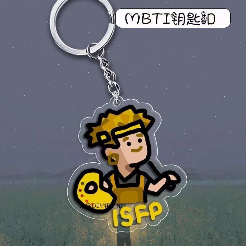MBTI16 personalidad mochila colgante llavero acrílico accesorios periféricos regalos de dibujos animados adornos divertidos