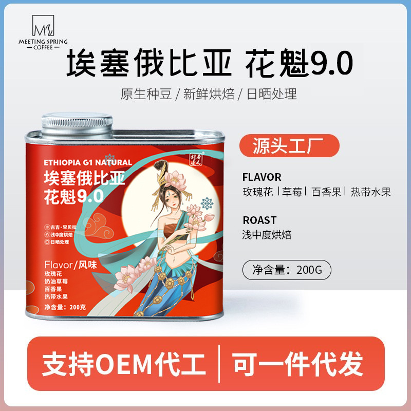 Yegashefi Ethiopian Huakui 9.0 Sun-dried Arabica Coffee Hand-brewed Coffee Beans Fresh Roasted