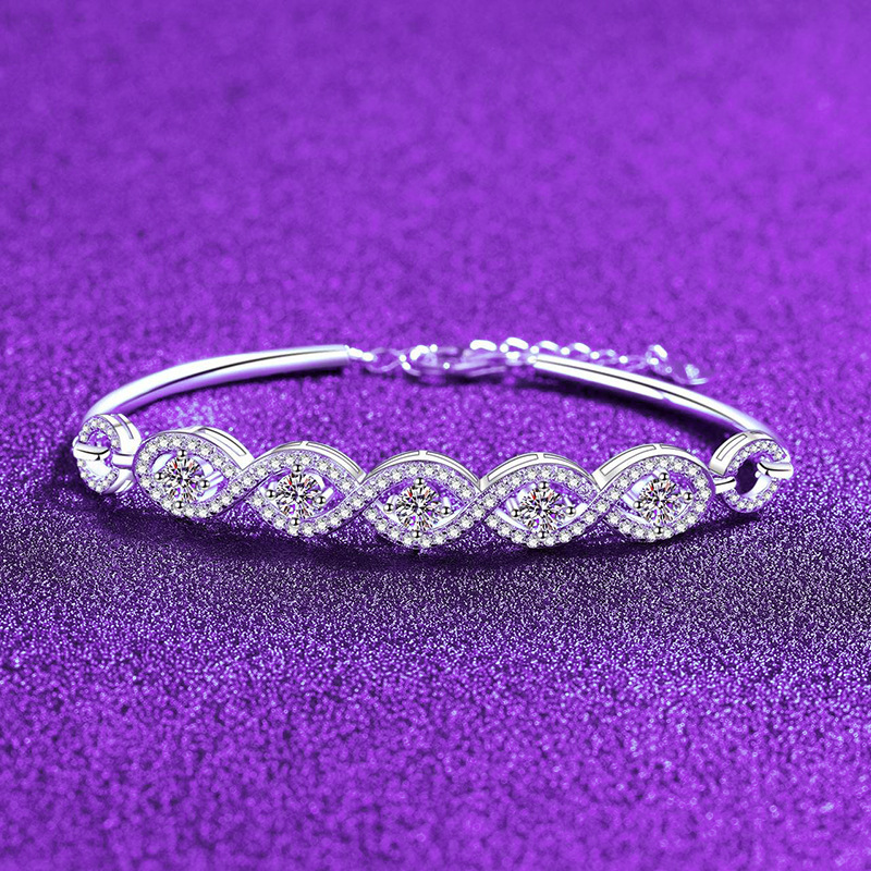 Cross-Border New Infinite Symbol Devil's Eye Bracelet Women's Accessible Luxury High-End Versatile 925 Sterling Silver Bracelet Women's Ins Cross-Border New Infinite Symbol Devil's Eye Bracelet Women's Accessible Luxury High-End Versatile 925 Sterling Silver Bracelet Women's Ins