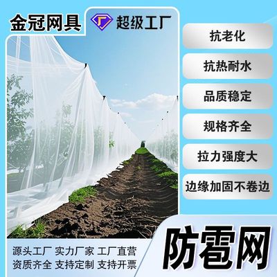 厂家直销果园防雹网 聚乙烯全新料防冰雹网 白色8mm孔径 抗老化抗