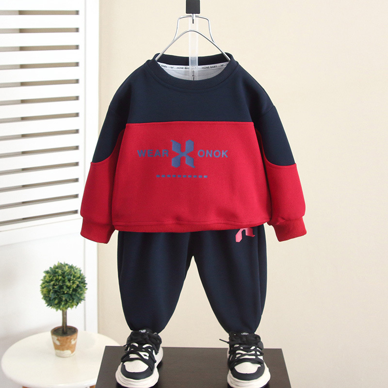 6111 Traje de rufián para niños 2024 Primavera y otoño Nuevo estilo para niños Estilo occidental Ropa de otoño coreana Suéter deportivo para bebés de celebridades de Internet