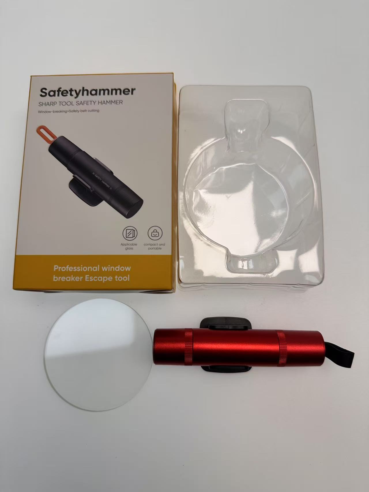 Cross-Border Mini Car Safety Hammer, Multi-Functional Two-In-One Window-Breaking Self-Rescue Escape Tool