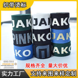 定制OEKO织带烫画标 凹凸印硅胶商标logo立体加厚丝印标潮牌