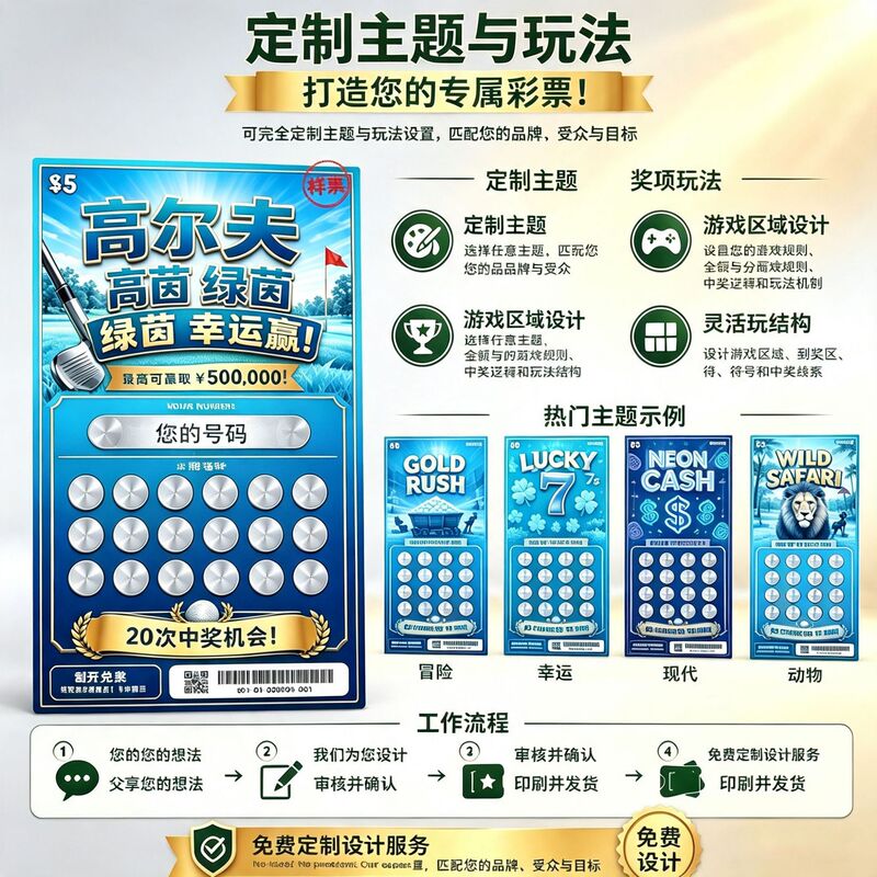 In-Stock Wholesale Doll Machine Lottery Scratch Cards with Multiple Scratch Fields, Various Multi-Grid Scratch Cards with Answer Sheets