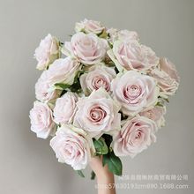 工厂直销出口外贸仿真花 粉色浪漫玫瑰 高品质拍摄道新品推荐