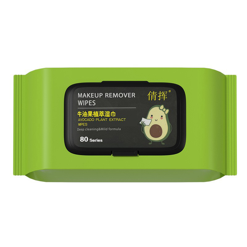 Toallitas de limpieza de aguacate, ojos y labios, limpieza profunda de la cara, toallitas portátiles desechables de extracción de algodón