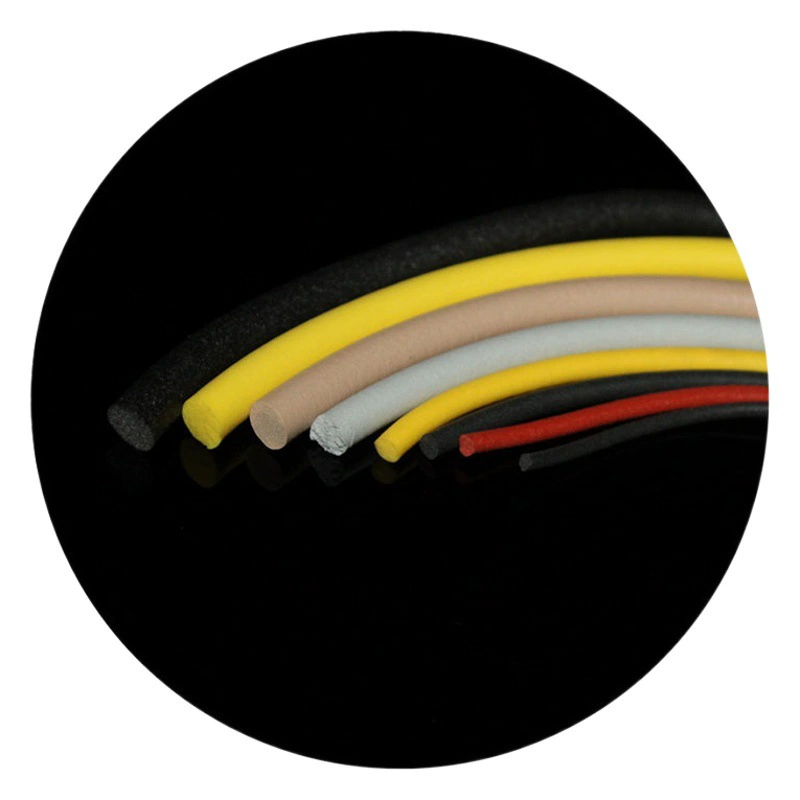 Уличный фонарь с силиконовой лентой из черной пены Водонепроницаемая уплотнительная лента из пеноматериала O-образной формы Устойчивая к высоким температурам Безгалогенная огнестойкая силиконовая пенопластовая лента