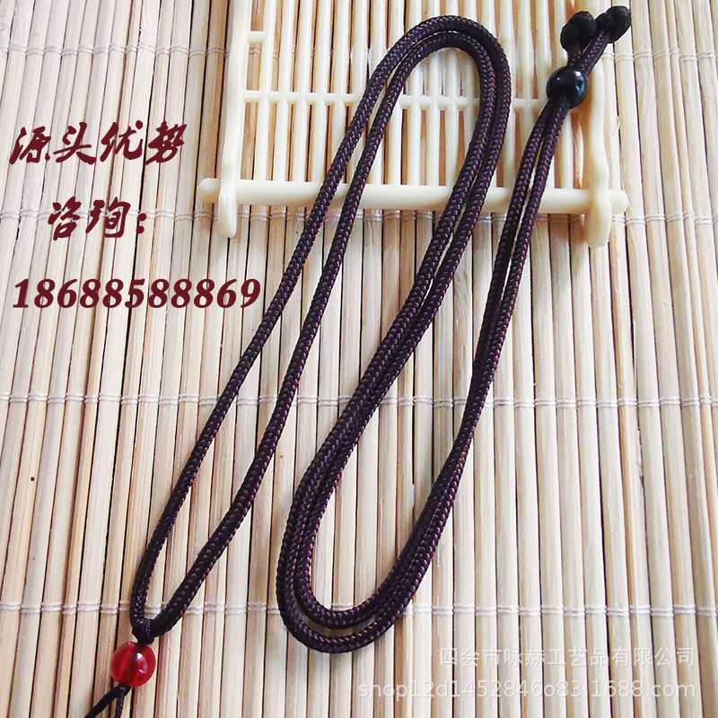 163可调节红珠子项链绳3