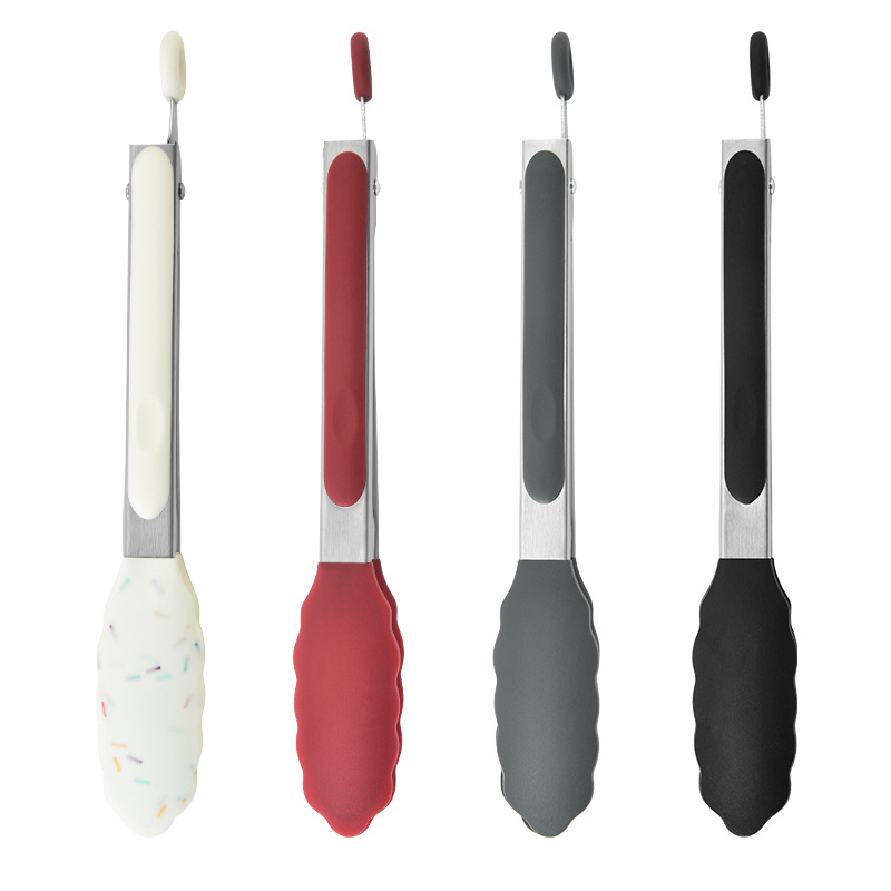 Amazon hot selling silicone food clip bread clip food clip 7-inch 9-inch 12-inch 16-inch outdoor barbecue tools burning