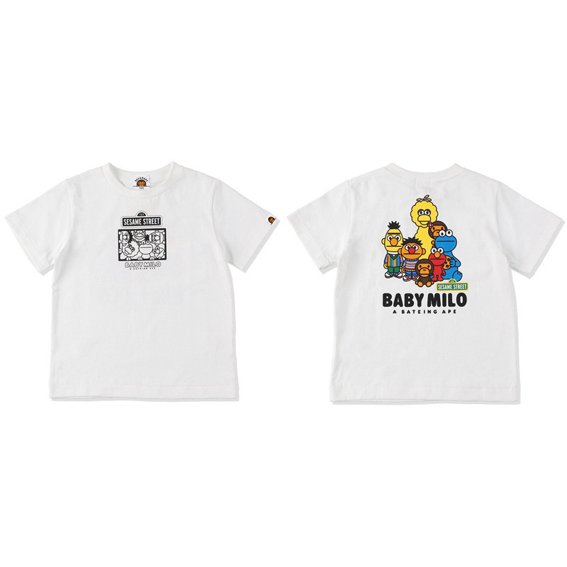 BAPE Sesame Street Baby Milo T-shirt Characters White