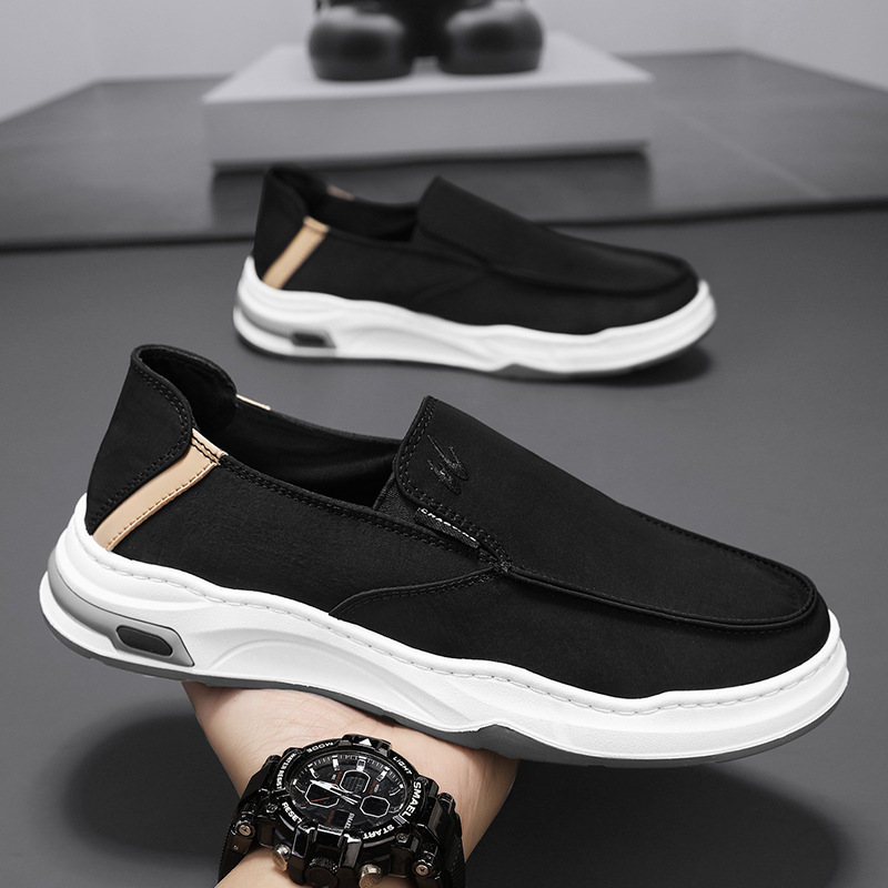 Primavera baja moda casual zapatos casuales oferta especial zapatos perezosos para hombres viejos zapatos de tela de Beijing zapatos de tela de un pie zapatos de papá