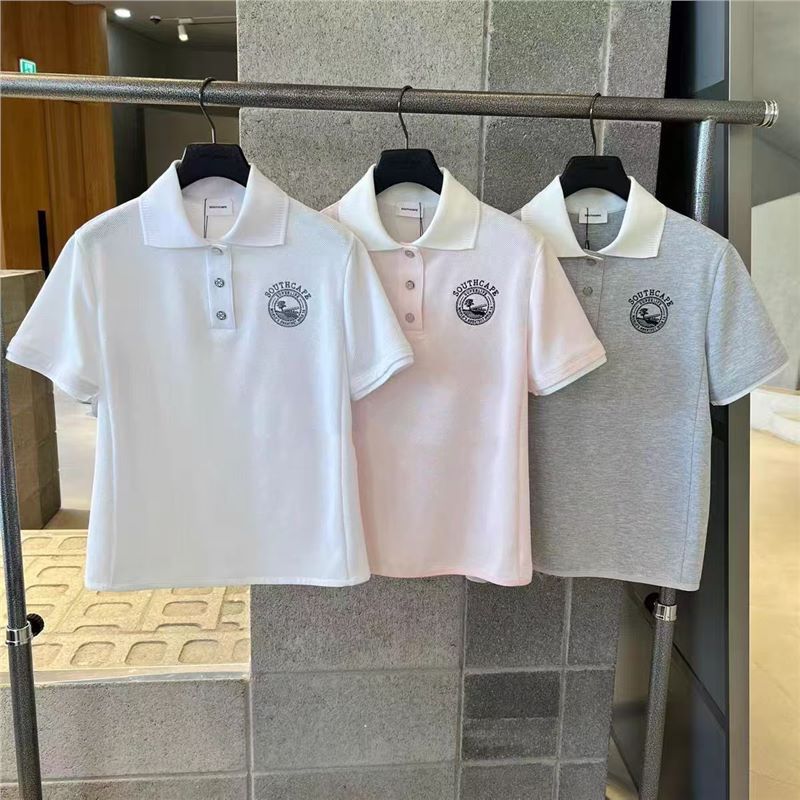 Women's 25 Spring and Summer Golf Clothing Golf Lapel Short-Sleeved T-Shirt Casual Sports Top Quick-Drying Household