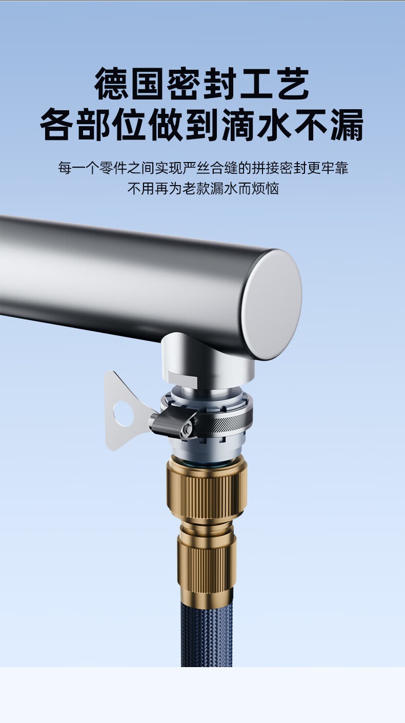 Kingjoy High-Pressure Water Gun for Car Washing, Household Use with Nozzle, Hose for Washing, Watering, Garden, and Landscape