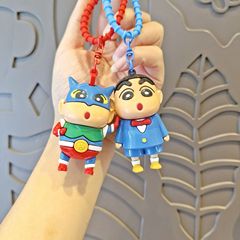 クレヨンしんちゃん漫画人形キーホルダーかわいいアニメ学生バッグペンダントアクセサリー人形マシンギフト