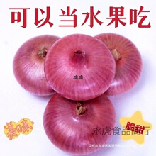 2024新鲜现挖出口级级扁平水果洋葱二红鲁扁生吃凉拌5斤坏
