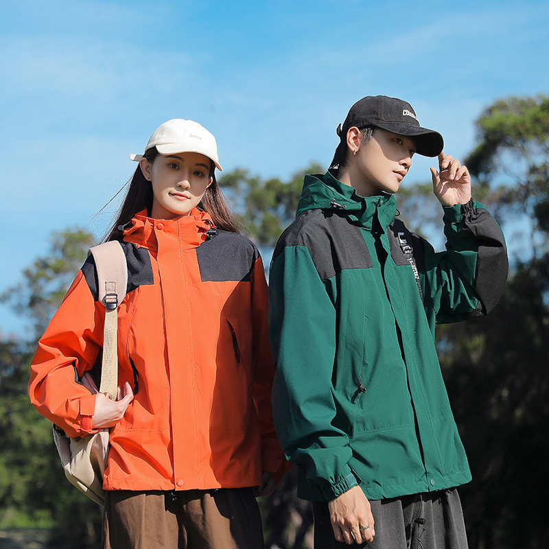 秋季新款男士冲锋衣女士运动服户外保暖防风休闲夹克情侣款外套潮