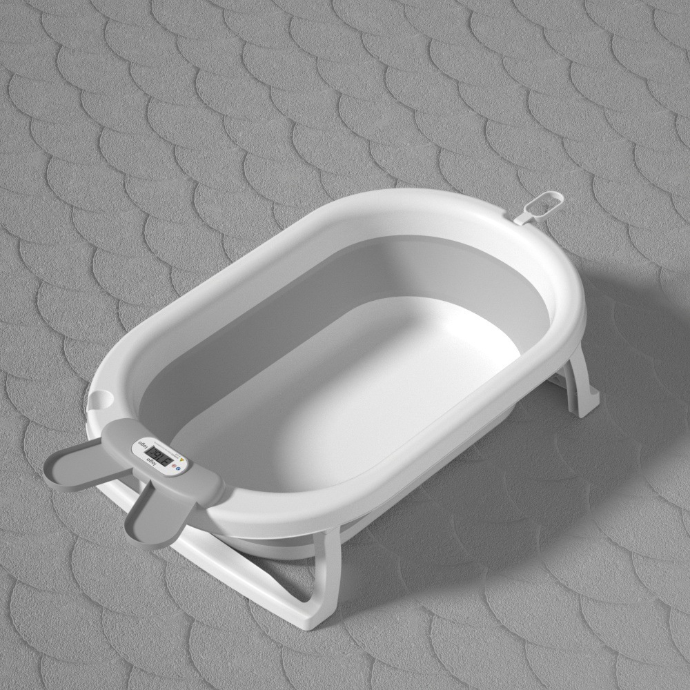 bañera para bebés bañera plegable para bebés se puede sentar y acostar bañera sensible a la temperatura grande artículos para niños recién nacidos