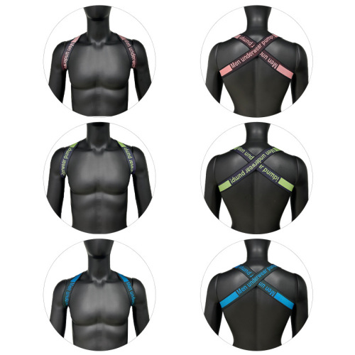 TEMU men's shoulder strap cross-border universal laser letter chest strap sexy sports shoulder strap men MP98