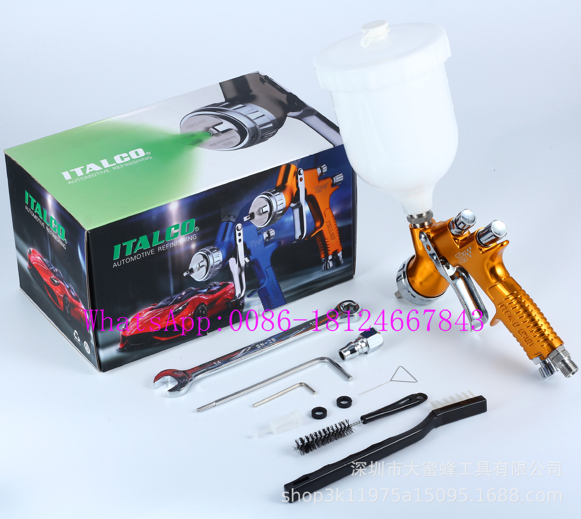 Italco 喷枪 gti pro lite HVLP 喷枪 GTI/TTS 金色油漆枪