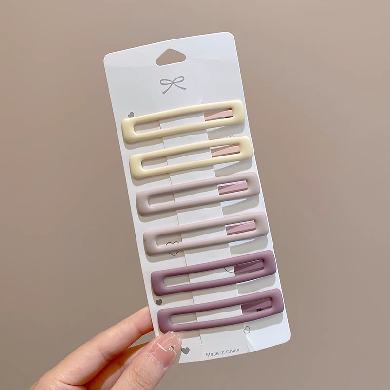 Ins simple abrazadera BB esmerilado toque de cabello, clip lateral, clip de cabello roto, mujer 2024 nuevo clip de cabello de cabeza trasera