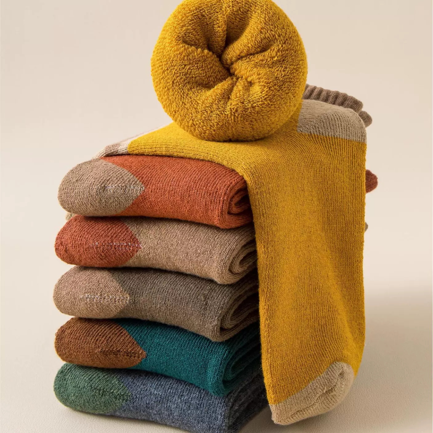 厚袜子女中筒袜秋冬款加绒加厚保暖袜日系百搭毛巾袜冬天女士棉袜