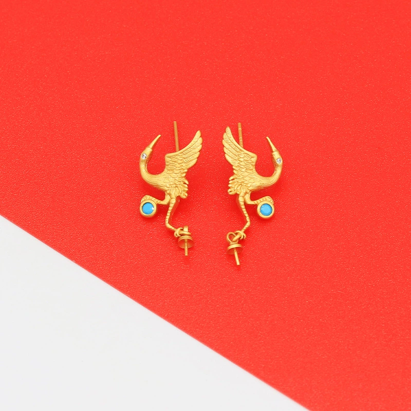 Retro Phoenix, серьги, клипсы, аксессуар, ручная работа
