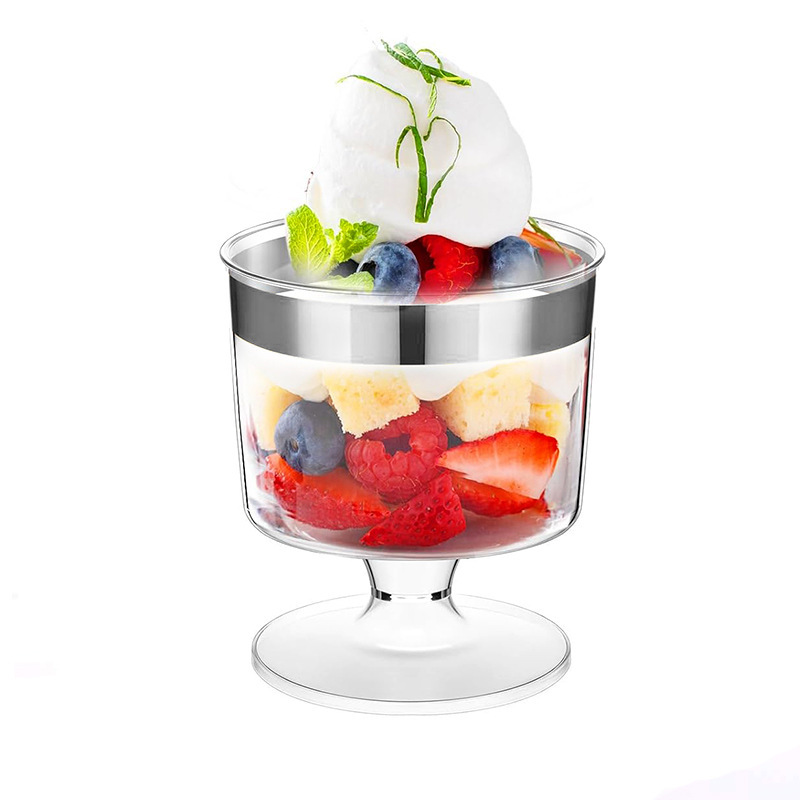 ミニムースカップ前菜カップデザートカップ使い捨てプラスチック布丁カップアイスクリームカップ高足グラス|undefined