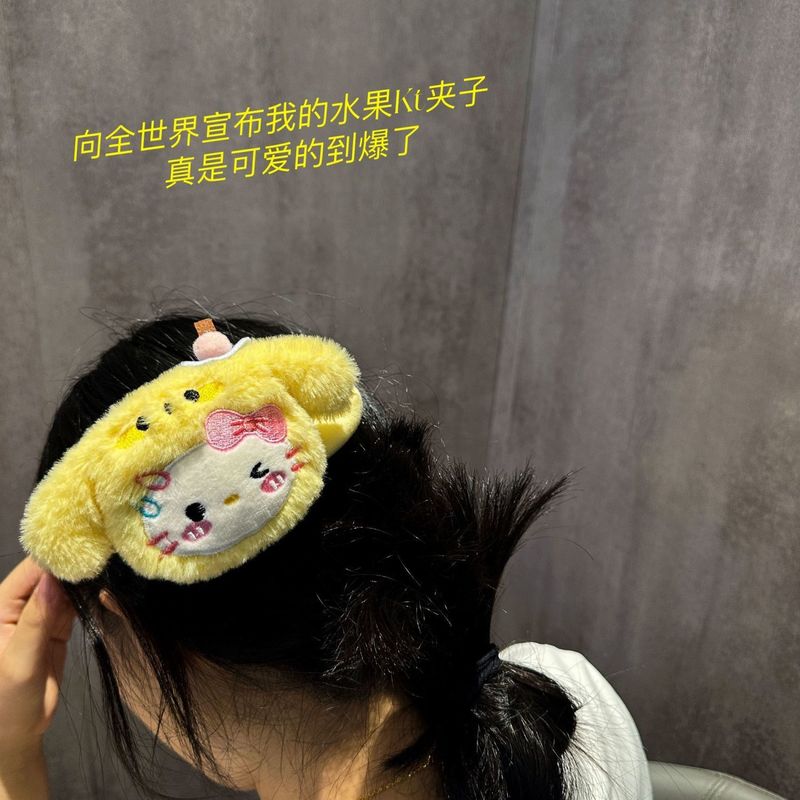 新款创意水果kt公仔掰掰夹刘海夹少女心百搭大号夹子|undefined