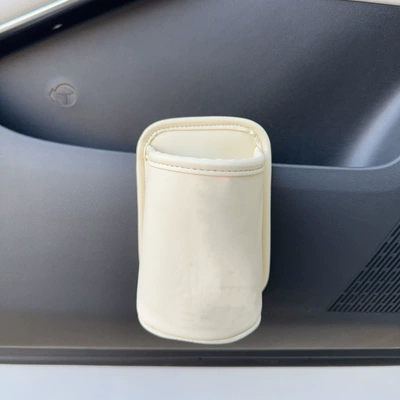 Car Cartoon Zodiac Storage Box for the Year of the Horse, Storage Bucket Placed on the Car Door, Water Cup Holder, Multifunctional Tea Cup Holder for Car Use (Car cup holder/beverage holder) - off-white-tea-cup-storage-bucket