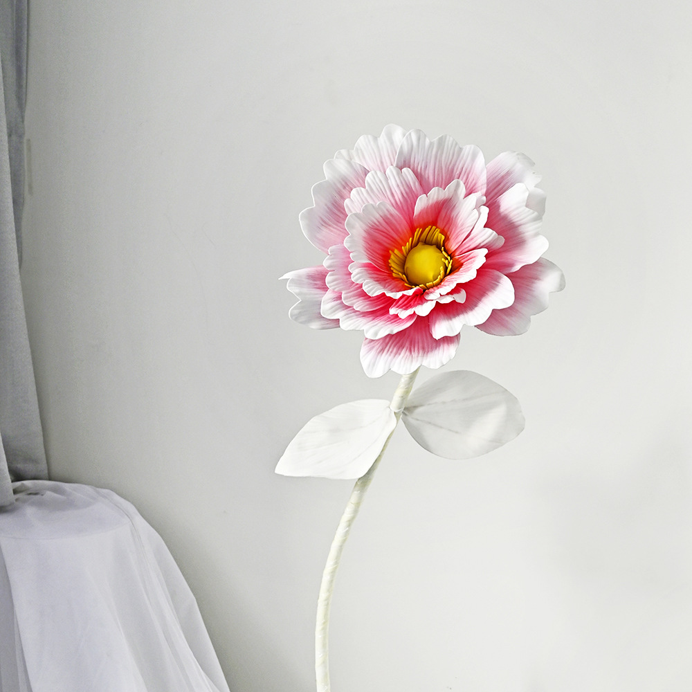 仿真牡丹PE牡丹迎賓花路引花櫥窗花商場活動花婚慶路引大牡丹花頭