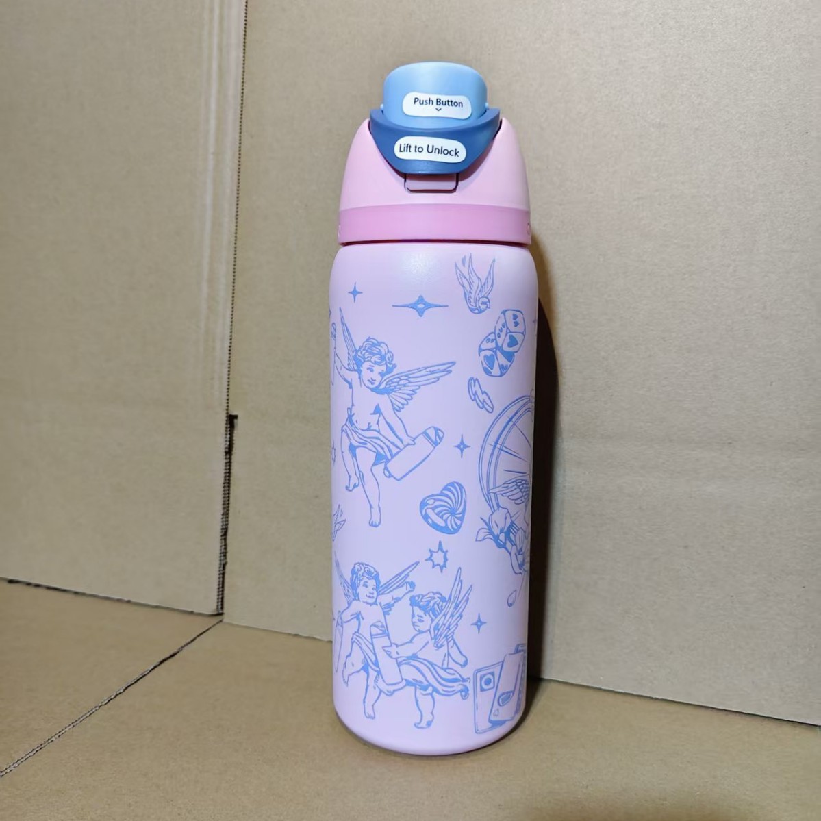 Termo Owala de acero inoxidable 304 de Amazon con asa, taza deportiva para agua, taza doble con pajita, gran capacidad