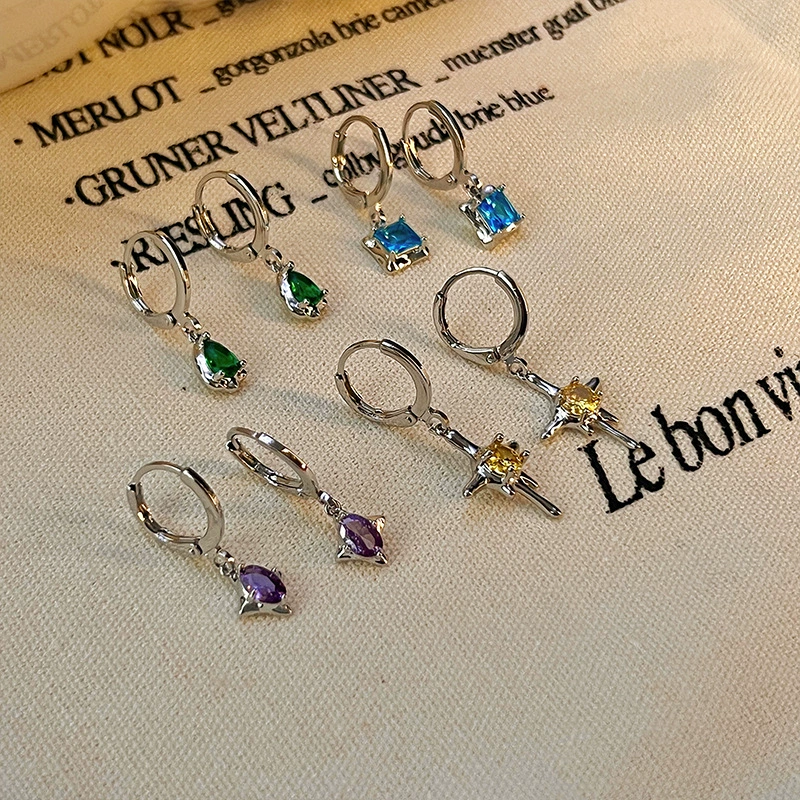 Серьги, стиль Великобритания, с камнем, высокое качество