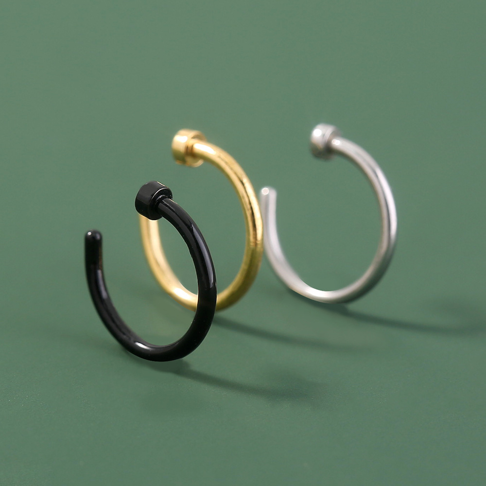fashion stainless steel fake nose ring C-type nose piercing jewelry set
