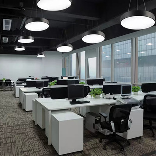 Led Round Chandelier Modern Office Chandelier Gym Internet Cafe Shop Shopping Mall Supermarket Industrial Style Lamps